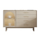 Vaste houten basis witte dressoir kast woonkamer credenza