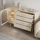 Vaste houten basis witte dressoir kast woonkamer credenza