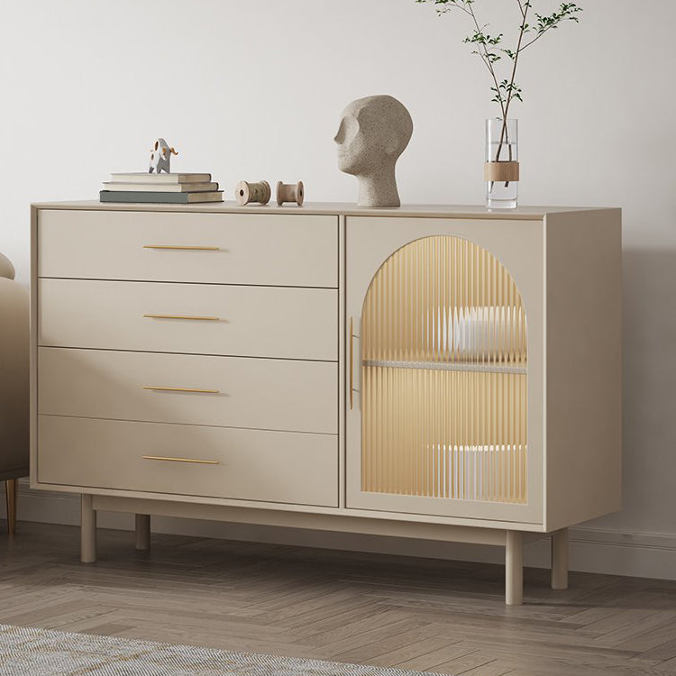 Vaste houten basis witte dressoir kast woonkamer credenza