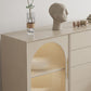 Vaste houten basis witte dressoir kast woonkamer credenza
