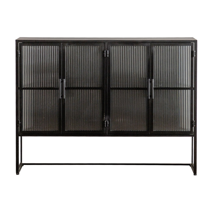 Porte di vetro contemporanee Credenza Metal Buffet Table per soggiorno