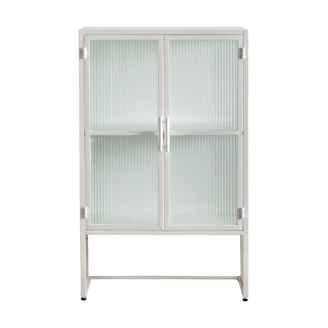 Porte di vetro contemporanee Credenza Metal Buffet Table per soggiorno