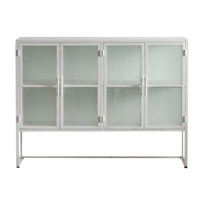 Porte di vetro contemporanee Credenza Metal Buffet Table per soggiorno