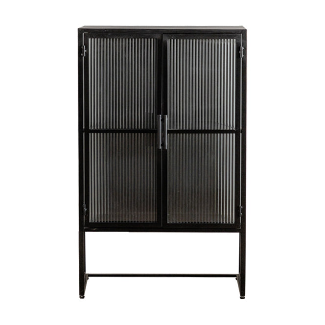 Porte di vetro contemporanee Credenza Metal Buffet Table per soggiorno