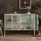 Porte di vetro contemporanee Credenza Metal Buffet Table per soggiorno