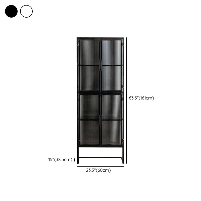 Porte di vetro contemporanee Credenza Metal Buffet Table per soggiorno