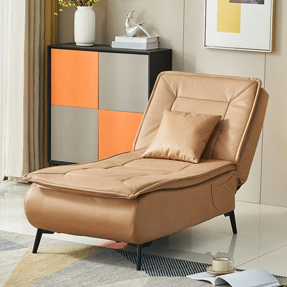 Contemporary Solid Color Upholstered Armless Chaise Lounge Couch with Storage Brown Clearhalo 'Chairs & Seating' 'Chaise Lounge' 'chaise_lounge' 'furn' 'furn_chaise_lounge' 'Furniture' 'Living Room Furniture' 7675977