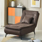 Contemporary Solid Color Upholstered Armless Chaise Lounge Couch with Storage Coffee Clearhalo 'Chairs & Seating' 'Chaise Lounge' 'chaise_lounge' 'furn' 'furn_chaise_lounge' 'Furniture' 'Living Room Furniture' 7675988