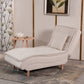 Contemporary Solid Color Upholstered Armless Chaise Lounge Couch with Storage Beige Clearhalo 'Chairs & Seating' 'Chaise Lounge' 'chaise_lounge' 'furn' 'furn_chaise_lounge' 'Furniture' 'Living Room Furniture' 7675989