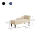 Chaise longue moderna con un bracciolo imbottita e imbottita in misto cotone