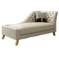 Glam Style Solid Color Genuine Leather Rolled Arms Chaise Chair with Tufted Beige Right-Arm Chaise Clearhalo 'Chairs & Seating' 'Chaise Lounge' 'chaise_lounge' 'furn' 'furn_chaise_lounge' 'Furniture' 'Living Room Furniture' 7676033