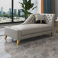 Glam Style Solid Color Genuine Leather Rolled Arms Chaise Chair with Tufted Clearhalo 'Chairs & Seating' 'Chaise Lounge' 'chaise_lounge' 'furn' 'furn_chaise_lounge' 'Furniture' 'Living Room Furniture' 7676036