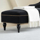 Modern Velvet Upholstered Cushioned One Armed Chaise Lounge with Nailhead Trim