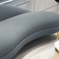 Scandinavische effen kleur fluweel getufte chaise stoel met gerolde armen