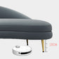 Scandinavische effen kleur fluweel getufte chaise stoel met gerolde armen