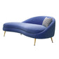 Scandinavische effen kleur fluweel getufte chaise stoel met gerolde armen