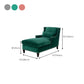 Divano chaise longue moderno imbottito in misto cotone con braccioli quadrati