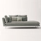 Contemporary Upholstered Cotton Blend Flared Arm Chaise Lounge in Gray Clearhalo 'Chairs & Seating' 'Chaise Lounge' 'chaise_lounge' 'furn' 'furn_chaise_lounge' 'Furniture' 'Living Room Furniture' 7676123