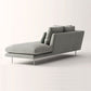 Contemporary Upholstered Cotton Blend Flared Arm Chaise Lounge in Gray Clearhalo 'Chairs & Seating' 'Chaise Lounge' 'chaise_lounge' 'furn' 'furn_chaise_lounge' 'Furniture' 'Living Room Furniture' 7676124