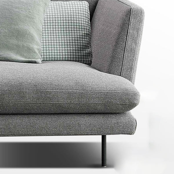 Contemporary Upholstered Cotton Blend Flared Arm Chaise Lounge in Gray Clearhalo 'Chairs & Seating' 'Chaise Lounge' 'chaise_lounge' 'furn' 'furn_chaise_lounge' 'Furniture' 'Living Room Furniture' 7676127