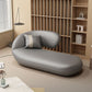 Contemporary Upholstered Solid Color Genuine Leather One Armed Chaise Lounge