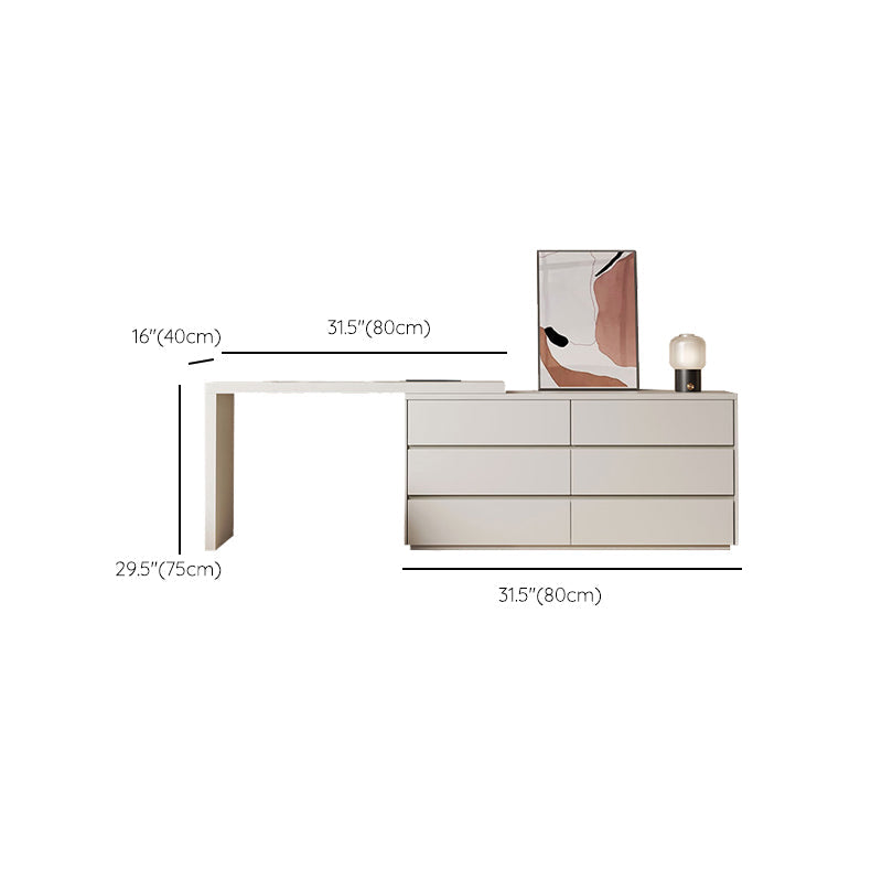 Hedendaagse make-uptafel met 6-landen en ontlasting-29,5 "H