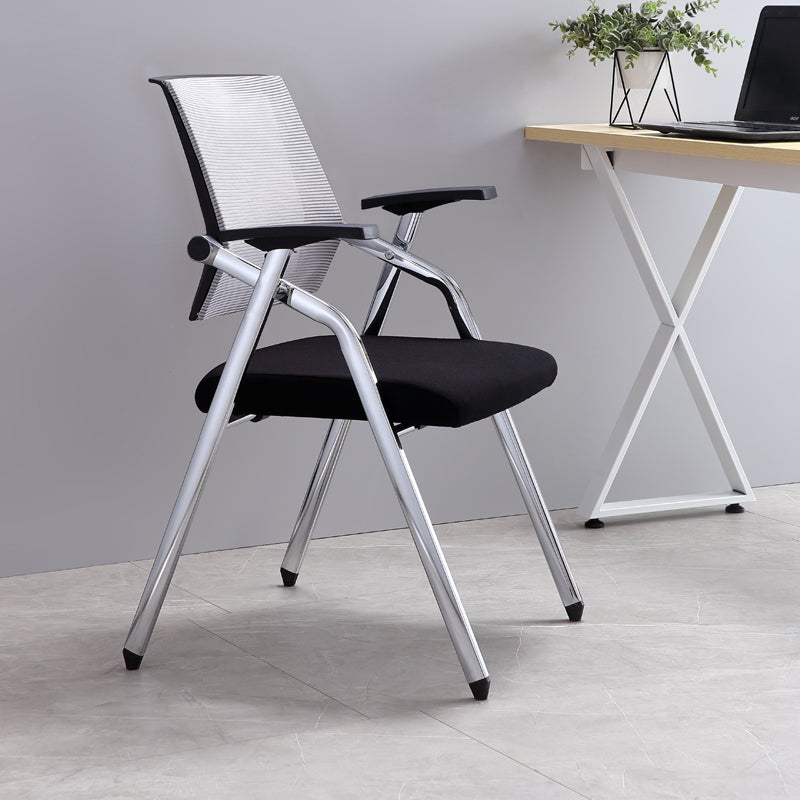 Silla reclinable de base de metal contemporánea con silla interior de brazos