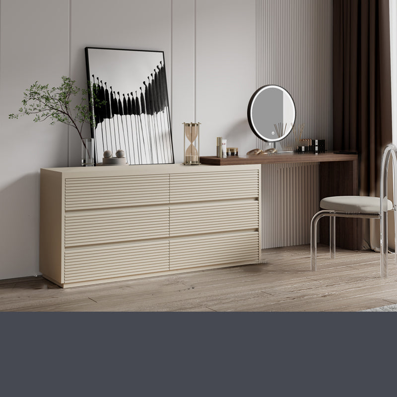 Wooden Bedroom Lighted Mirror With Drawer Makeup Vanity Desk