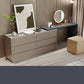 Wooden Bedroom Lighted Mirror With Drawer Makeup Vanity Desk
