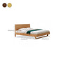 Contemporary Panel Standard Bed Solid Wood Bed with Rectangular Headboard