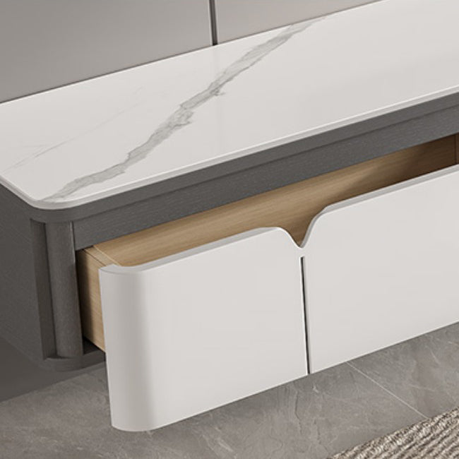 Contemporary TV Console Floating Faux Stone Media Console for Home Clearhalo 'furn' 'furn_tv_stands_entertainment_centers' 'Furniture' 'Living Room Furniture' 'TV Stands & Entertainment Centers' 'TV Stands & Media Storage Furniture' 'tv_stands_entertainment_centers' 7676810