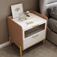 Glam Pine Wood Accent Table Nightstand Drawers Included with Legs Orange 1 Piece Clearhalo 'Bedroom Furniture' 'furn' 'furn_night_stand' 'Furniture' 'night_stand' 'Nightstands' 7676872
