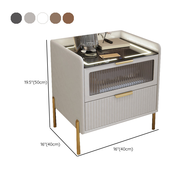 Glam Pine Wood Accent Table Nightstand Drawers Included with Legs Clearhalo 'Bedroom Furniture' 'furn' 'furn_night_stand' 'Furniture' 'night_stand' 'Nightstands' 7676880