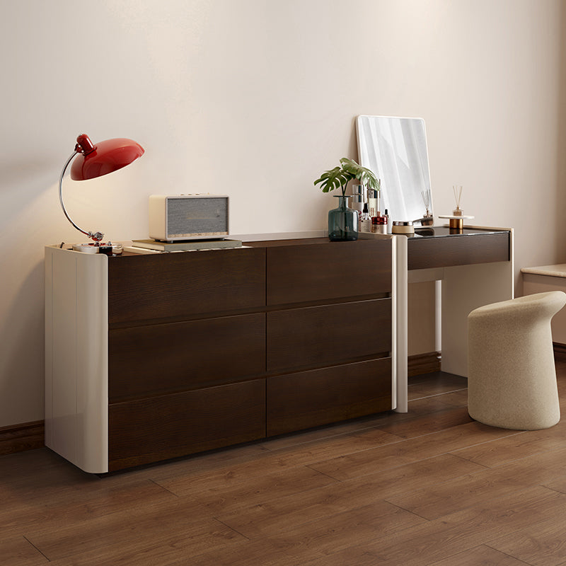 Madera fabricada Classic Glam Storage Coffster con cajones de 5/6/8
