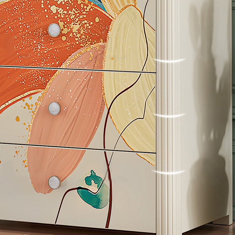 Vertical Storage Chest Dresser Modern Storage Chest with 5 Drawers