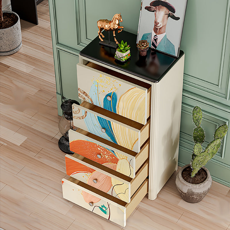 Vertical Storage Chest Dresser Modern Storage Chest with 5 Drawers