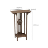 Rectangle Shape Contemporary Console Table Dark Brown Bamboo Console Sofa Table