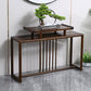 Rectangle Contemporary Console Table Dark Brown Elm Console Sofa Table