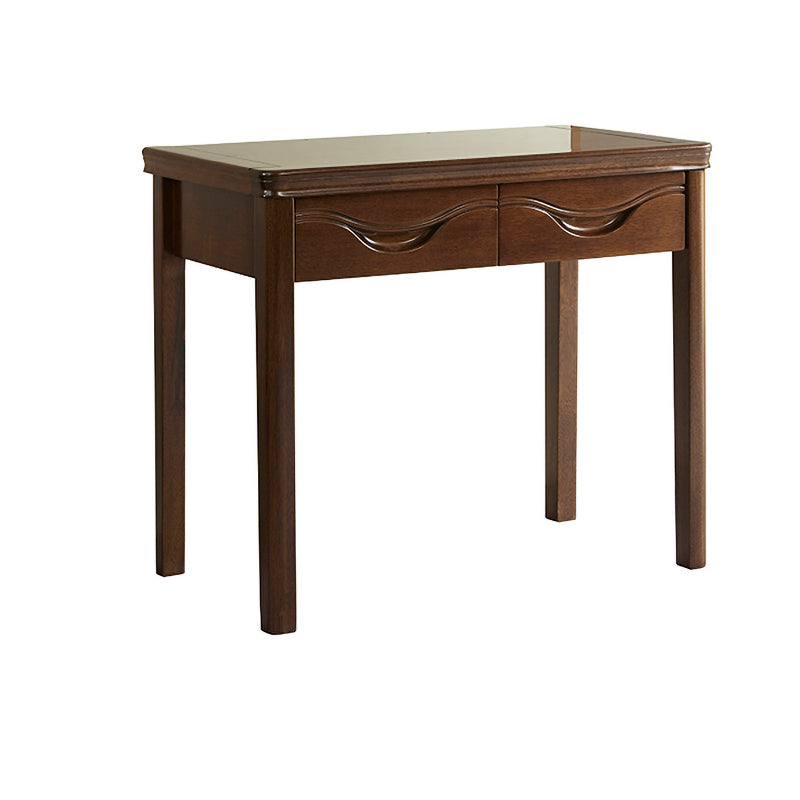 Solid Wood 2 Drawers Office Desk Bedroom Parsons Base Writing Desk Default Title Clearhalo 'furn' 'furn_office_desk' 'Furniture' 'Office Desks' 'Office Furniture' 'office_desk' 7677206