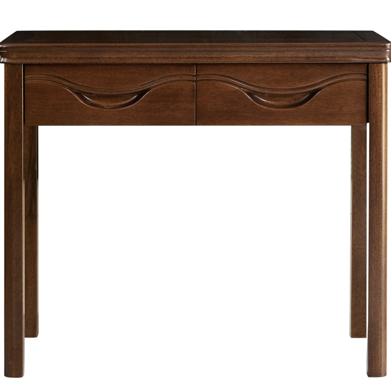 Solid Wood 2 Drawers Office Desk Bedroom Parsons Base Writing Desk Clearhalo 'furn' 'furn_office_desk' 'Furniture' 'Office Desks' 'Office Furniture' 'office_desk' 7677210