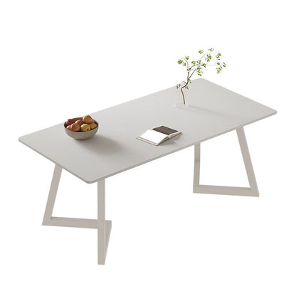 Scrivania da ufficio a forma di rettangolare scrivania in pietra in bianco per casa