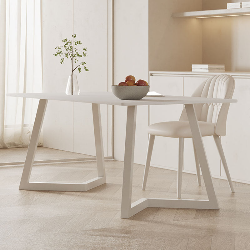 Scrivania da ufficio a forma di rettangolare scrivania in pietra in bianco per casa