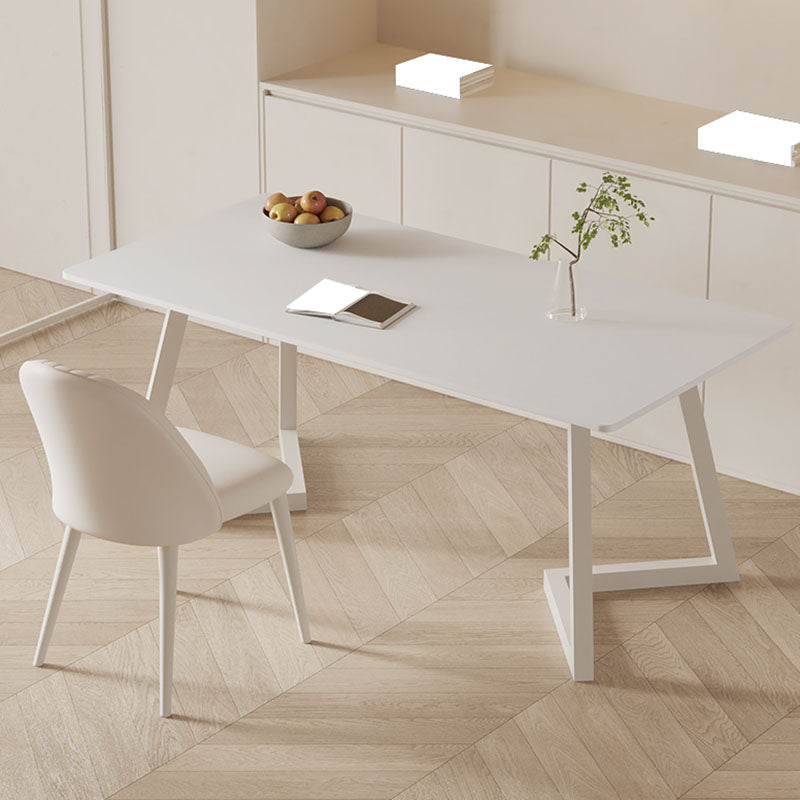 Scrivania da ufficio a forma di rettangolare scrivania in pietra in bianco per casa