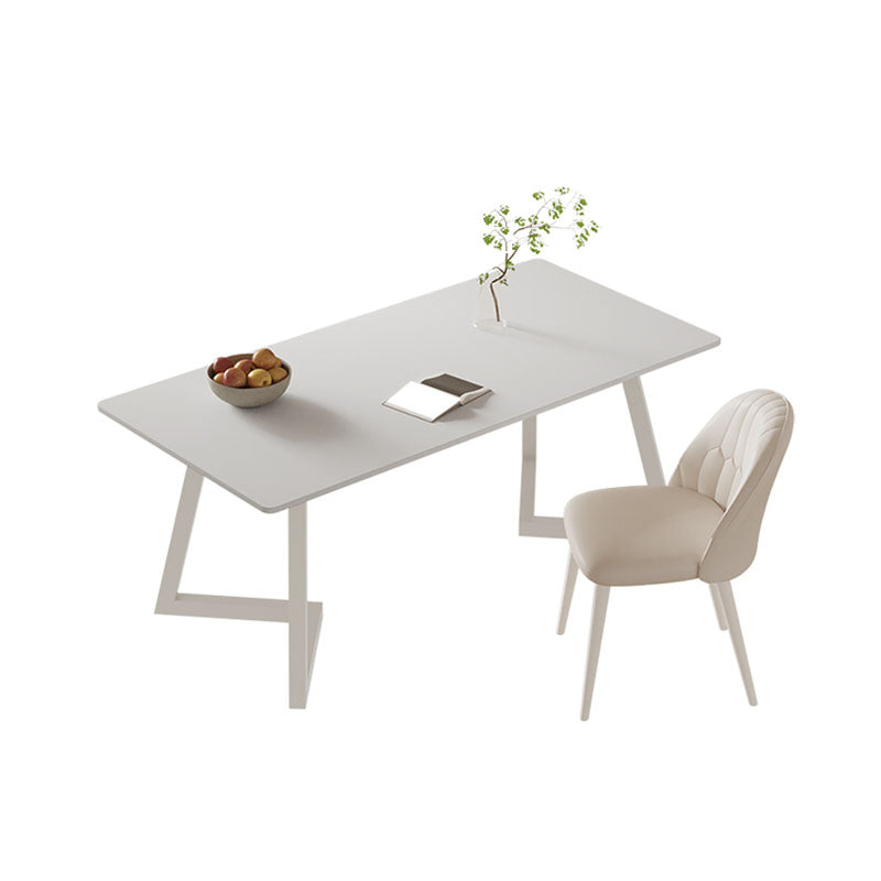 Scrivania da ufficio a forma di rettangolare scrivania in pietra in bianco per casa