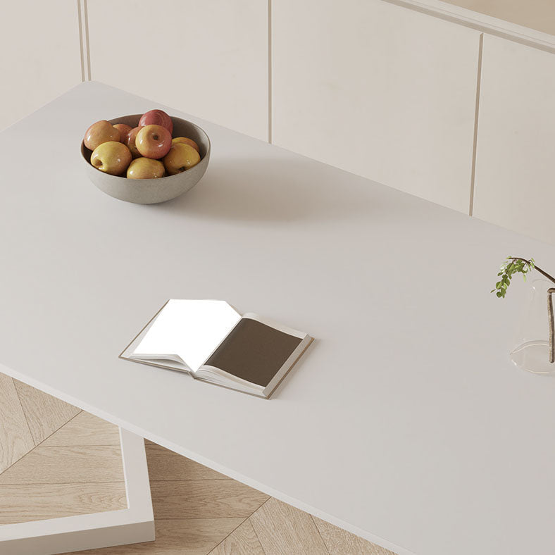 Scrivania da ufficio a forma di rettangolare scrivania in pietra in bianco per casa