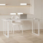 Rectangular Shaped Office Laptop Table Stone Writing Desk in White 51.2"L x 27.6"W x 29.5"H Clearhalo 'furn' 'furn_office_desk' 'Furniture' 'Office Desks' 'Office Furniture' 'office_desk' 7677256