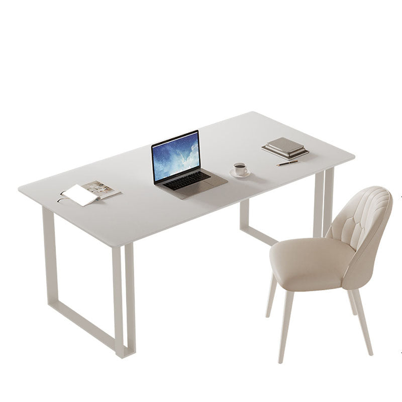 Rectangular Shaped Office Laptop Table Stone Writing Desk in White Clearhalo 'furn' 'furn_office_desk' 'Furniture' 'Office Desks' 'Office Furniture' 'office_desk' 7677259
