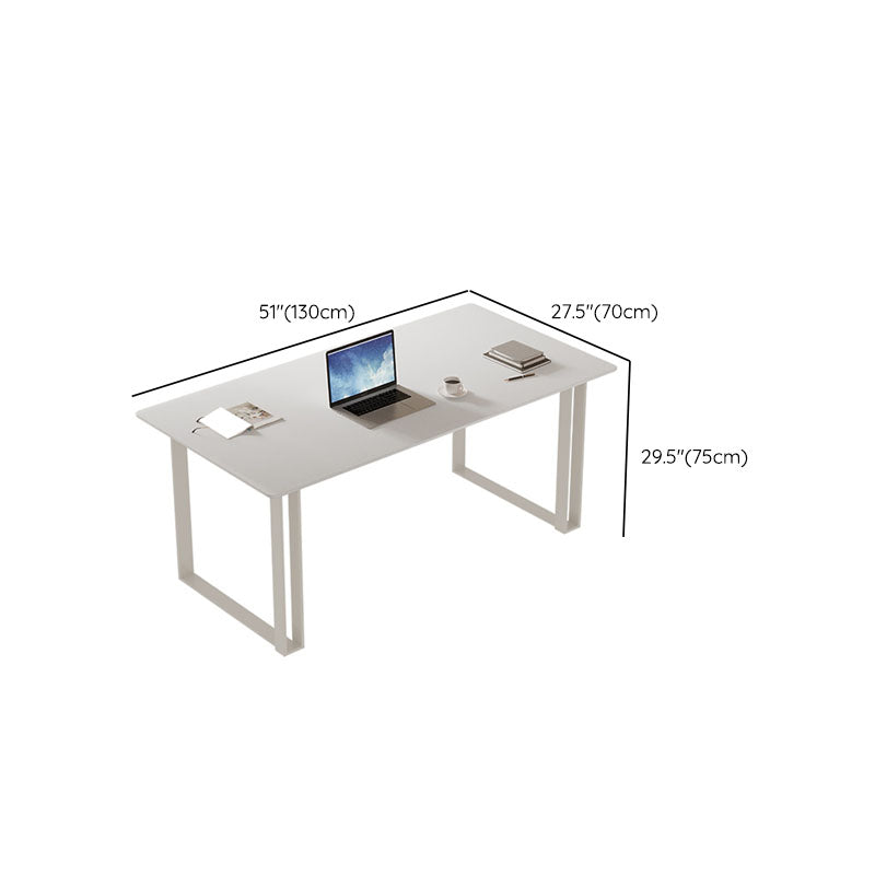 Rectangular Shaped Office Laptop Table Stone Writing Desk in White Clearhalo 'furn' 'furn_office_desk' 'Furniture' 'Office Desks' 'Office Furniture' 'office_desk' 7677266