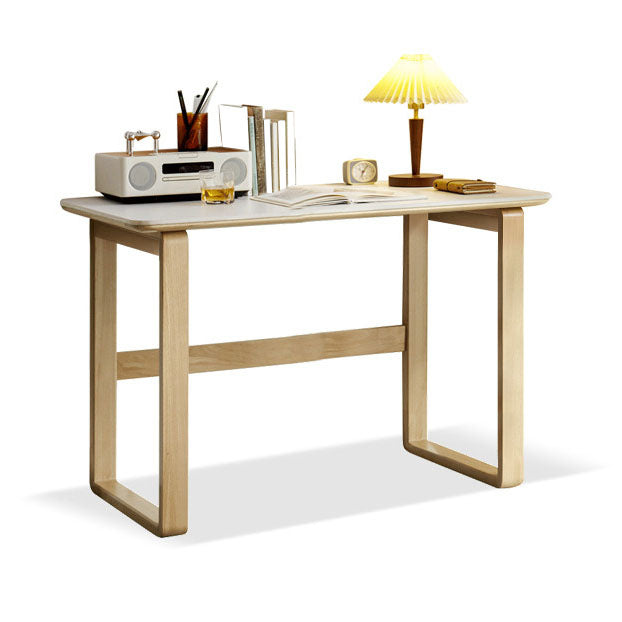 Scrivania per scrittura in stile semplice in legno massiccio scrivania da camera da letto, alto 29,5 pollici