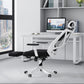 Modern Office Chair No Distressing Ergonomic Slide Chair with Wheels White-Black 1 Piece With Footrest Clearhalo 'furn' 'furn_office_chair' 'Furniture' 'Office Chairs' 'Office Furniture' 'office_chair' 7677420